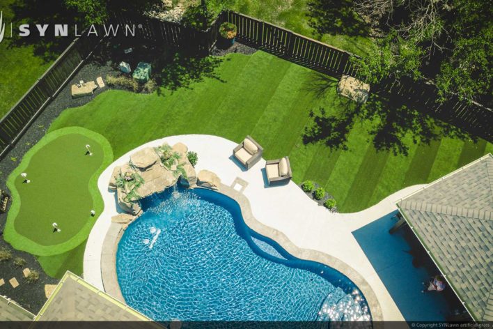 SYNLawn El Paso Texas Backyard Artificial Grass golf putting green