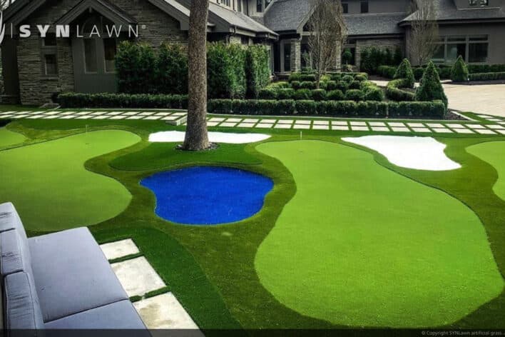 SYNLawn El Paso Texas residential frontyard golf putting greens